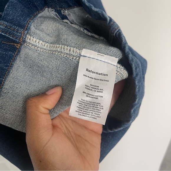 Reformation Nikki Bustier Denim Mini Dress - Picture 7 of 11